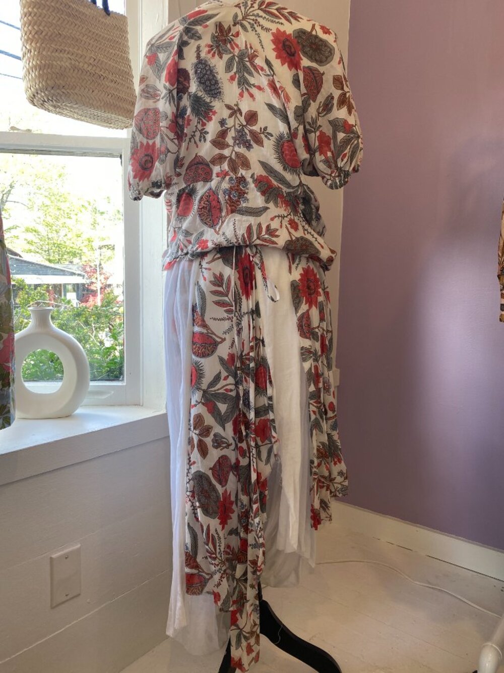 Vivienne Westwood Anglomania Blouse & Skirt Set in Botanical Poppy Print - Picture 4 of 13